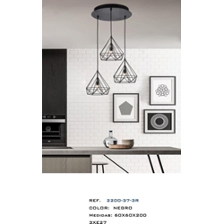Lámpara de techo rústico-moderno PENDANTS 37-3R - Imagen 1