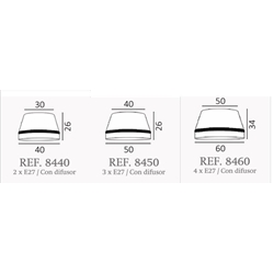 Plafón de techo moderno CAÑACOLOR PRAT Personalizable - Imagen 2