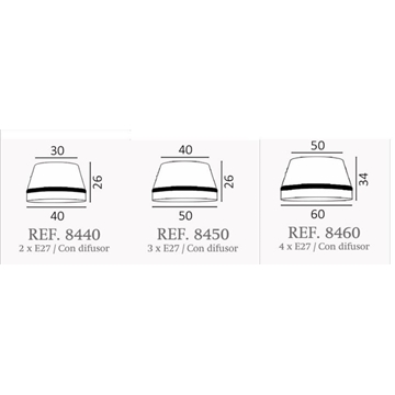 Plafón de techo moderno CAÑACOLOR PRAT Personalizable - Imagen 2