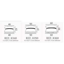 Plafón de techo moderno DRAC Personalizable - Imagen 2