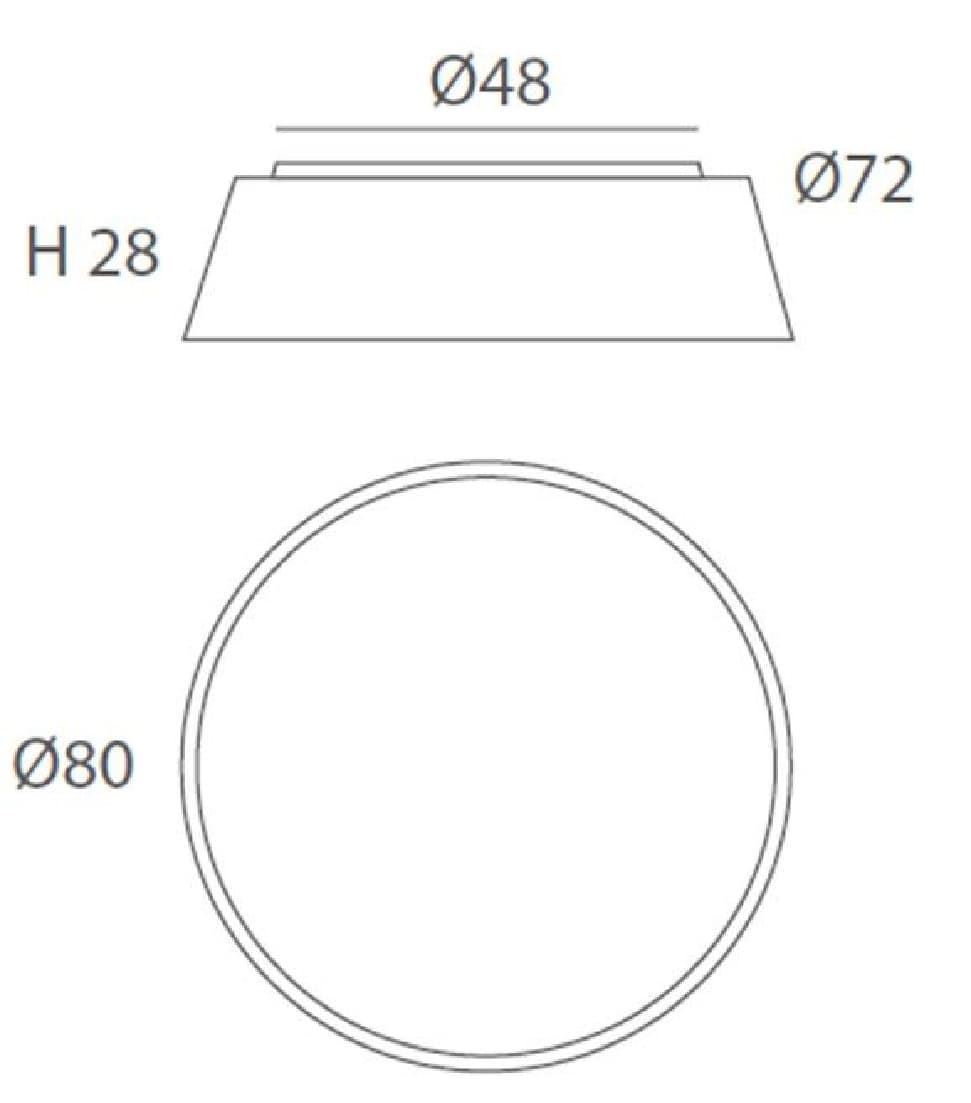 Plafón de techo moderno DRUM 80 - Imagen 4