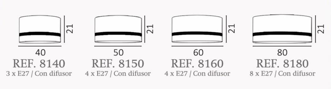 Plafón de techo moderno TERC Personalizable - Imagen 2