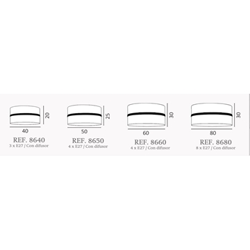 Plafón de techo moderno ZINC Personalizable - Imagen 2