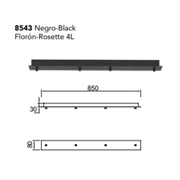 Regleta 4 luces TONIC - Imagen 1