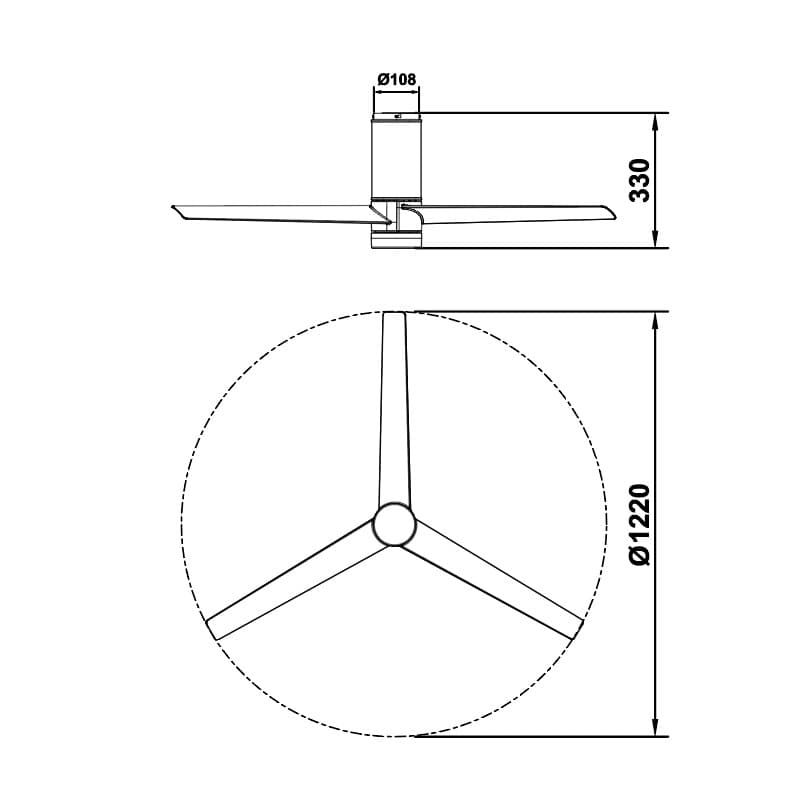 Ventilador de techo 3 Aspas UP & DOWN - Imagen 3