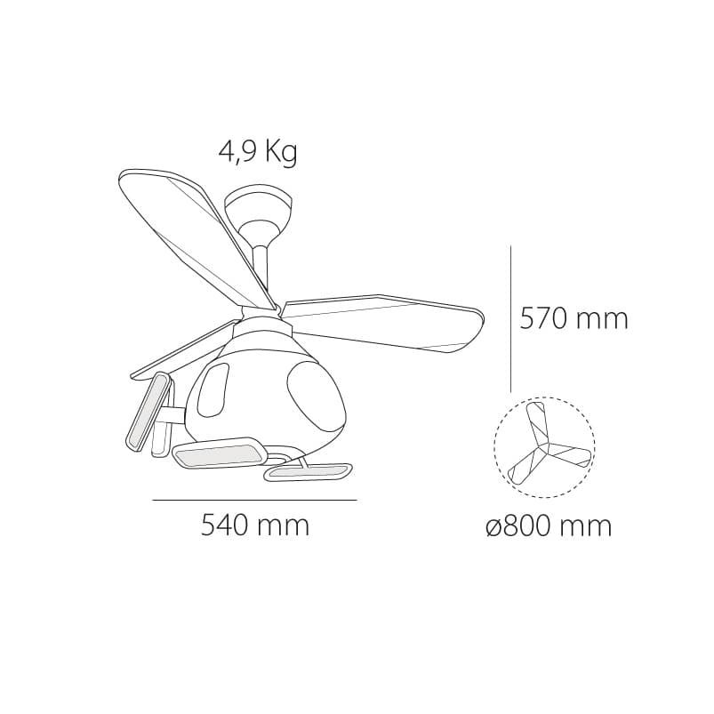 Ventilador de techo infantil TOPA - Imagen 4